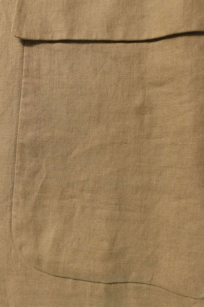 The CLASIK Linen Silk Blend 2-Button Blazer Brown Size S