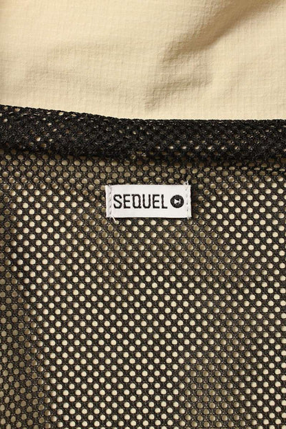 SEQUEL 24AW Logo Embroidered Nylon Jacket Beige Size M