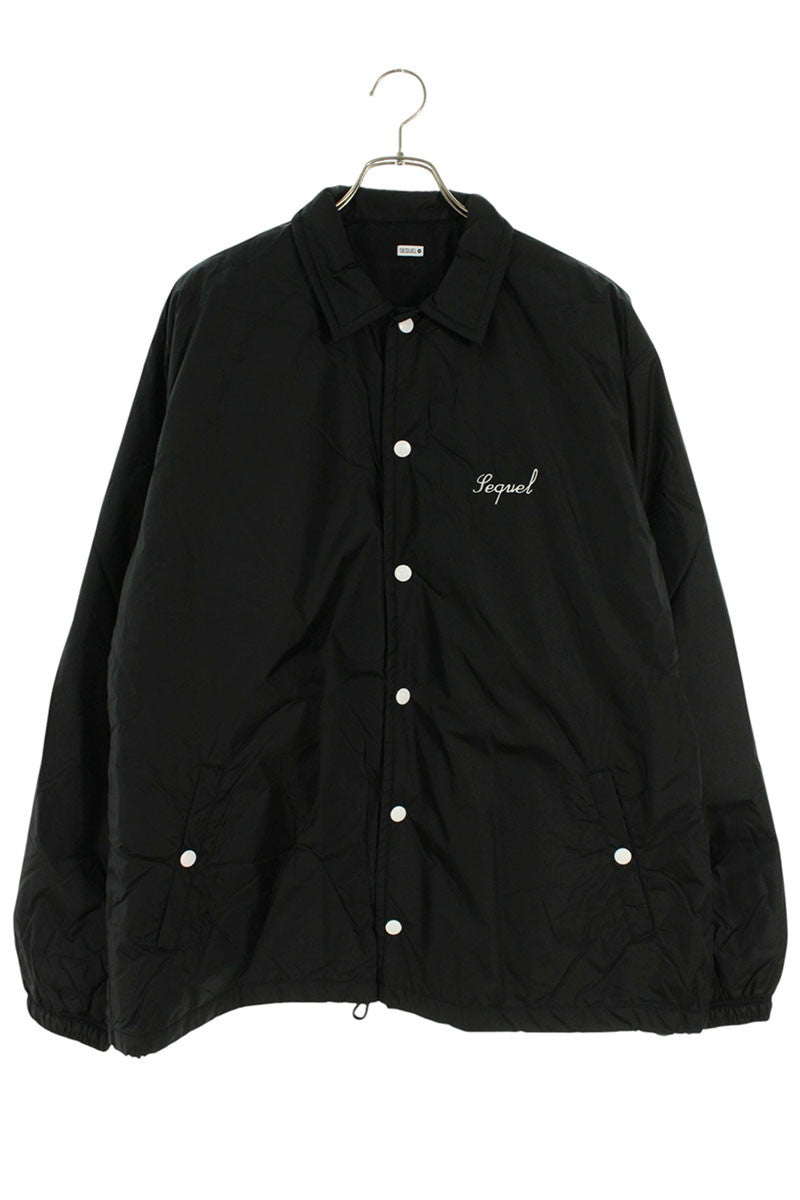SEQUEL 24AW Logo Embroidered Padded Nylon Jacket Size XL