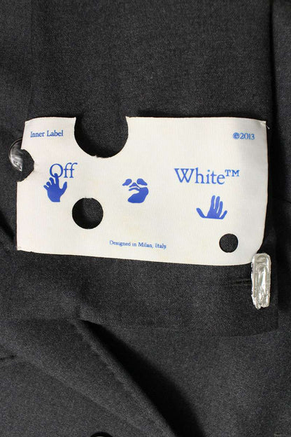 OFF-WHITE Hole Design Wool Double Breasted Jacket Size S