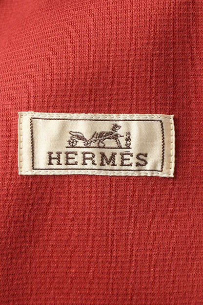 HERMES Red Zip-Up Straight Cut Jacket Size XXL