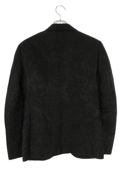 LOUISVUITTON 24SS Jacquard Monogram Leaf Jacket Black Size S