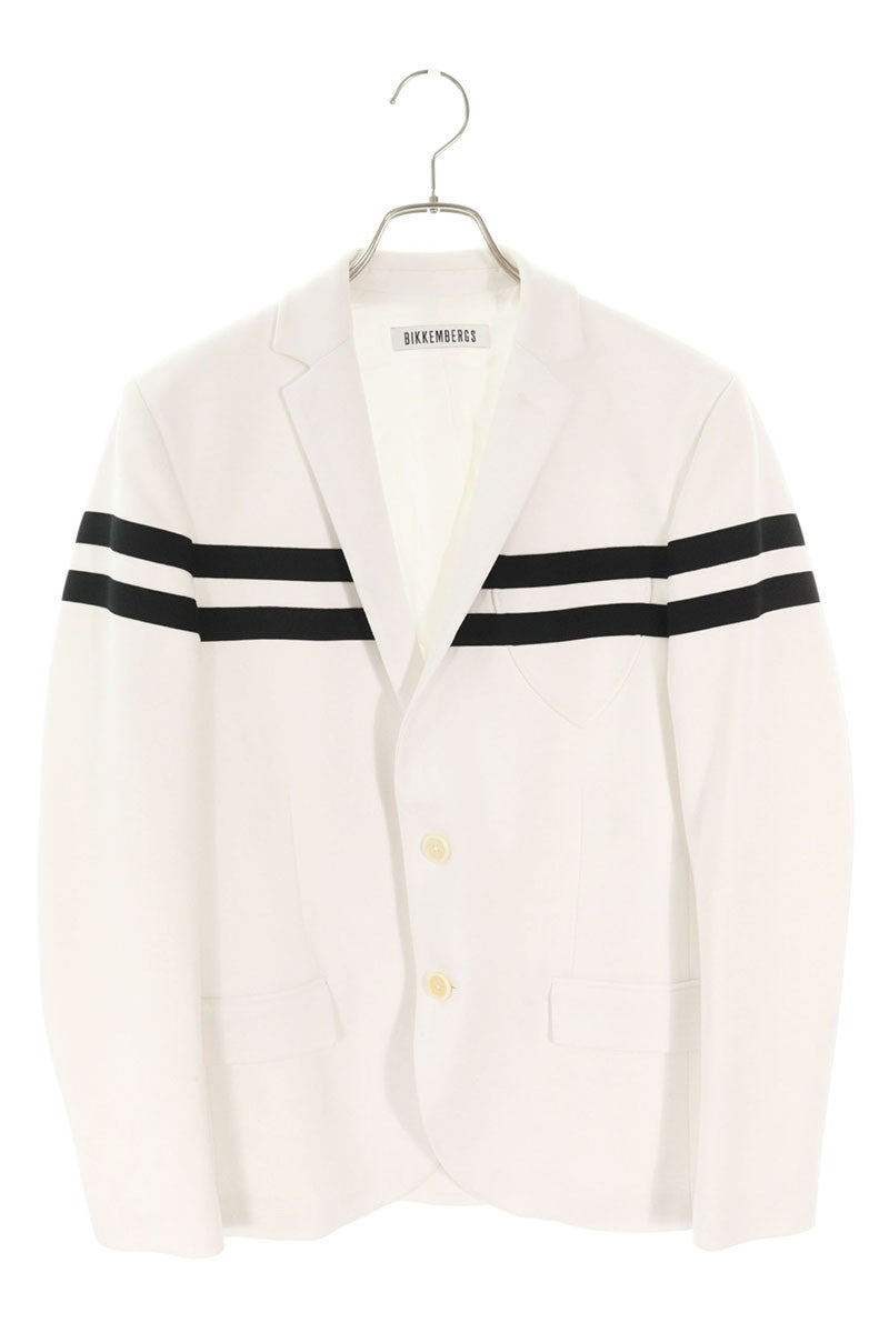 BIKKEMBERGS Boarder Tailored Jacket White x Black Size 46