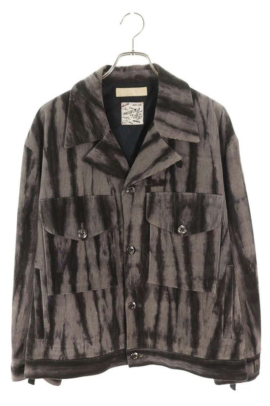 meagratia Dyed corduroy BL Tie Jacket Gray Size 2
