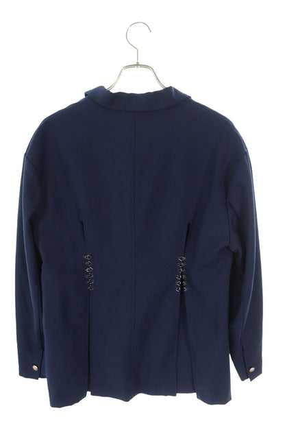 SIIILON Navy Wool Blend Slit Design Jacket Size XS