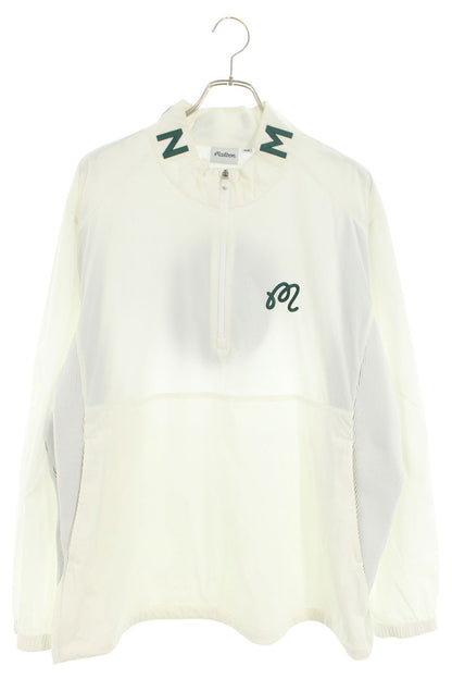 Malbon Golf White Half-Zip Nylon Track Jacket Size 3XL