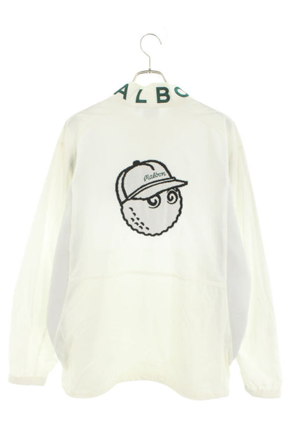 Malbon Golf White Half-Zip Nylon Track Jacket Size 3XL