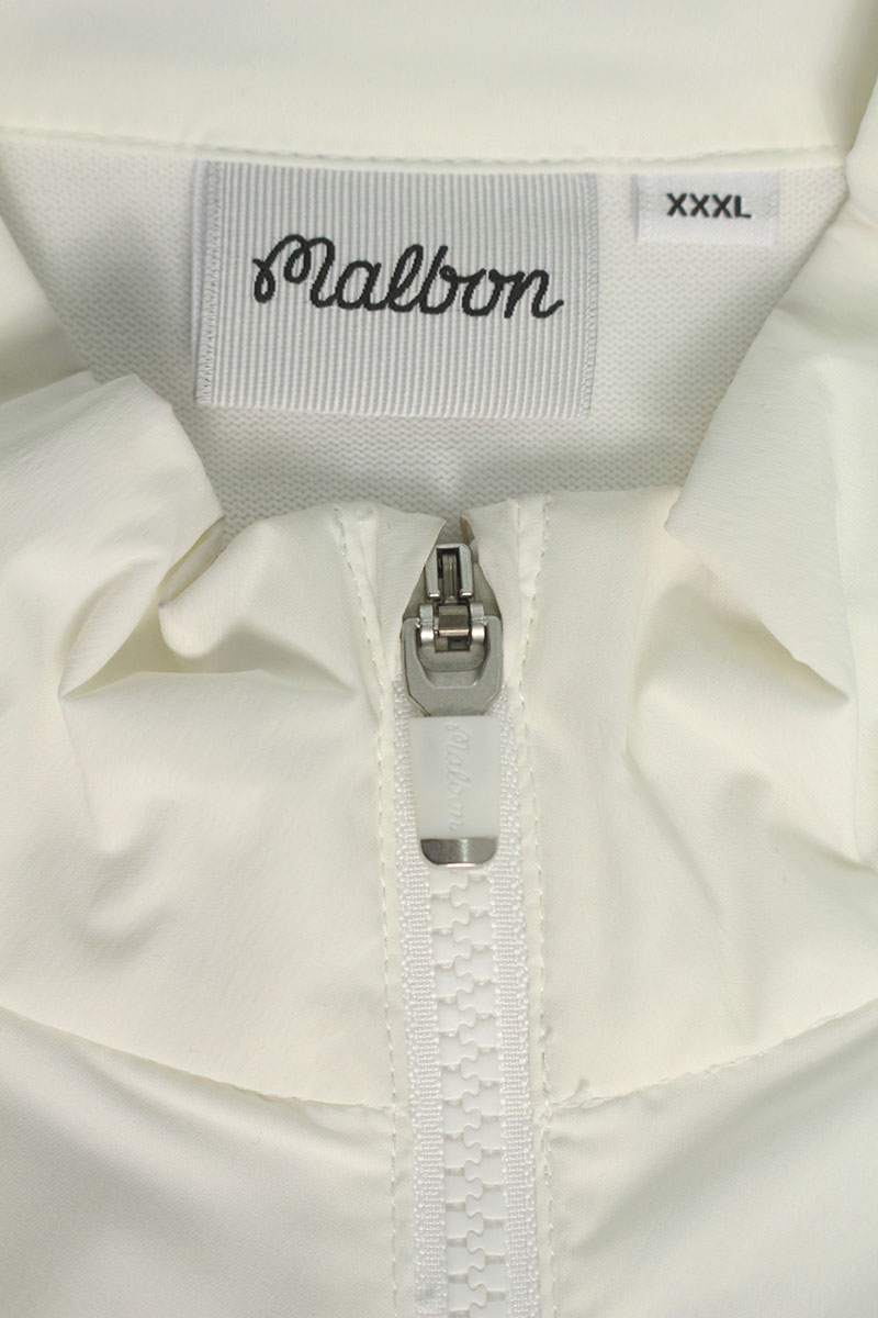 Malbon Golf White Half-Zip Nylon Track Jacket Size 3XL