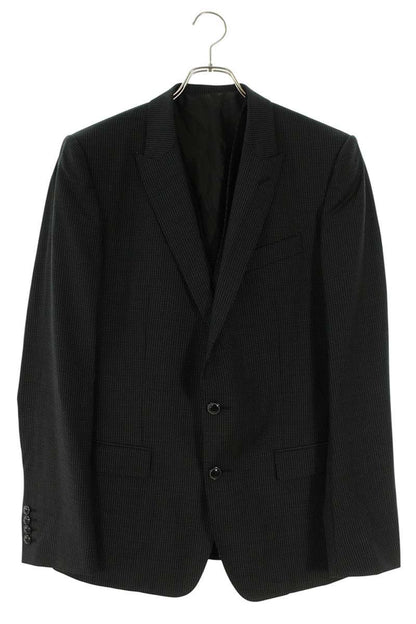 DOLCE & GABBANA Black Dot Pattern Peak Lapel Jacket Size M