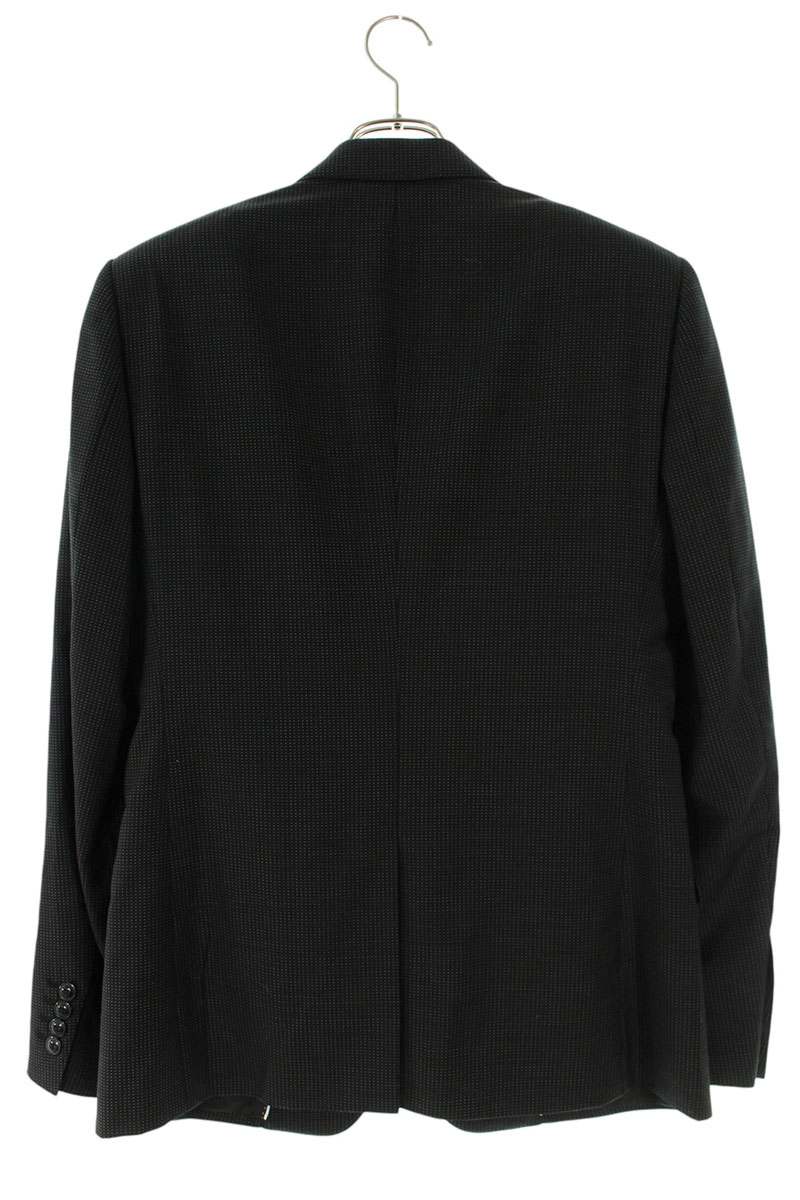 DOLCE & GABBANA Black Dot Pattern Peak Lapel Jacket Size M