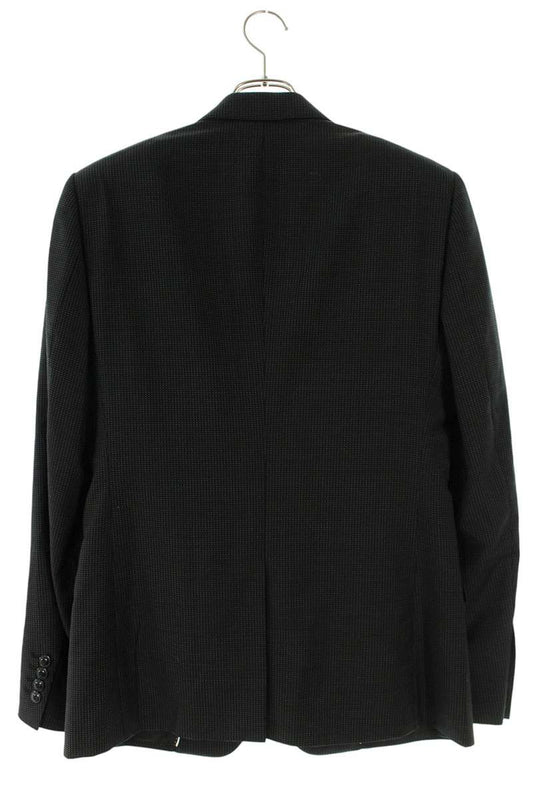 DOLCE & GABBANA Black Dot Pattern Peak Lapel Jacket Size M
