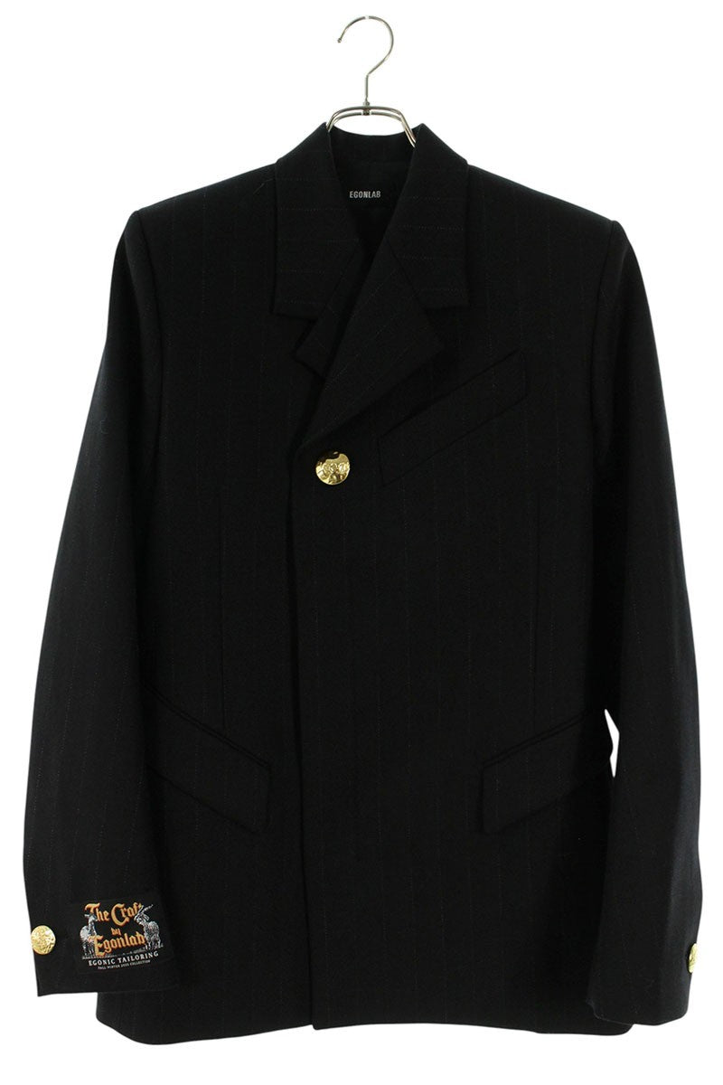 EGONLAB Black Wool Tailored Jacket Size S
