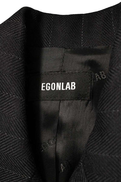 EGONLAB Black Wool Tailored Jacket Size S