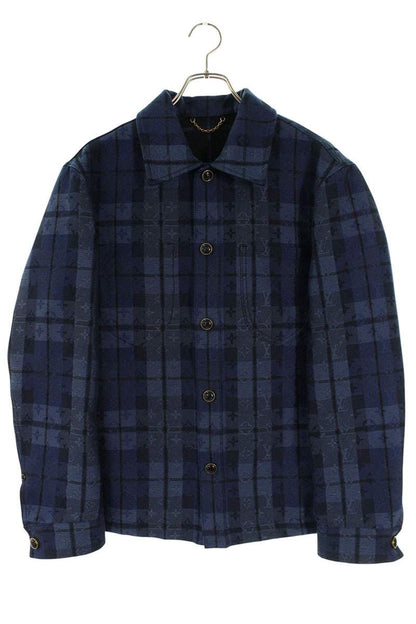 LOUISVUITTON Monogram Tartan Check Shirt Jacket Size XS