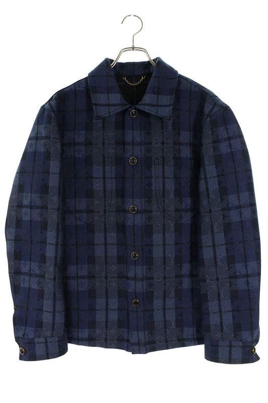 LOUISVUITTON Monogram Tartan Check Shirt Jacket Size XS