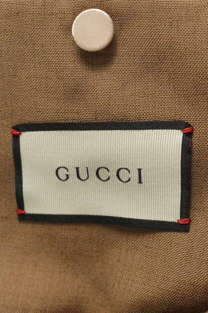GUCCI Rayon Linen 2-Button Jacket Beige Size 46R