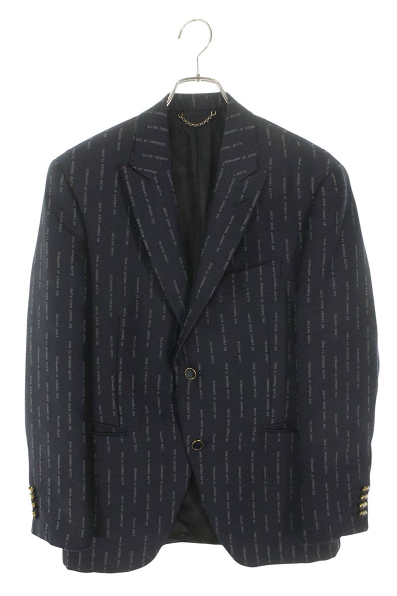 Louis Vuitton 19AW Striped Tailored Jacket Blue Size 50