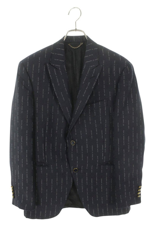 Louis Vuitton 19AW Striped Tailored Jacket Blue Size 50