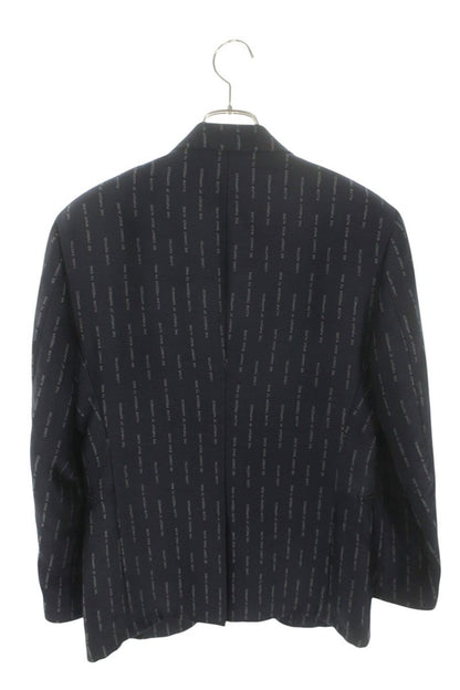 Louis Vuitton 19AW Striped Tailored Jacket Blue Size 50