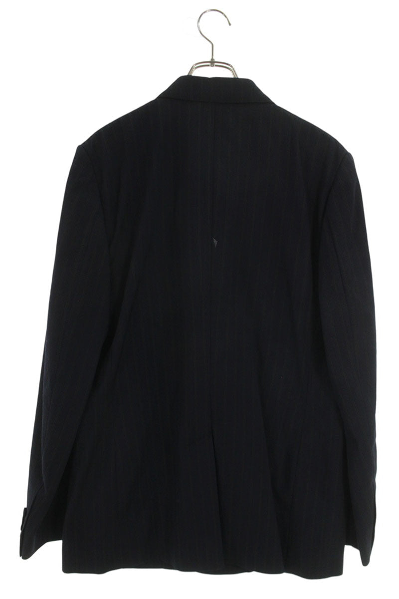DIOR Stretch Wool Pinstripe DB Tailored Jacket Navy Size 52R