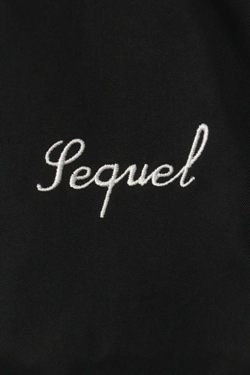 SEQUEL 25SS Black Logo Embroidered Nylon Jacket Size L