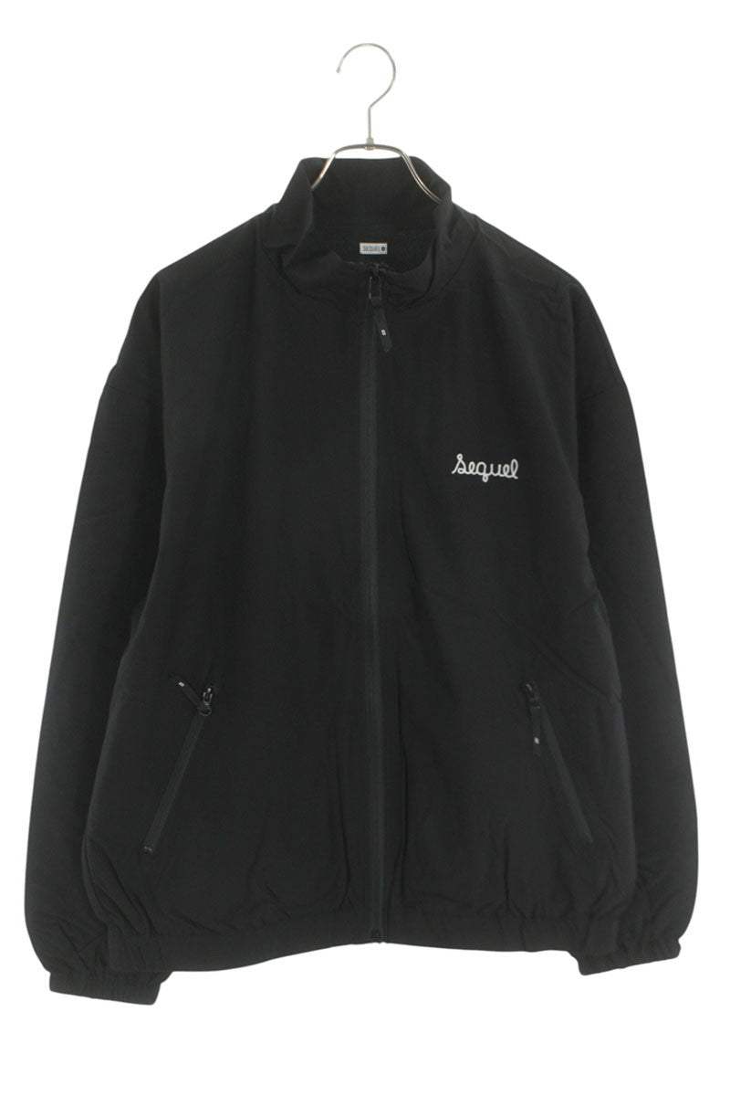 SEQUEL 25SS Black Logo Embroidered Nylon Jacket Size M