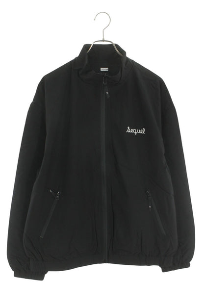 SEQUEL 25SS Black Logo Embroidered Nylon Jacket Size M