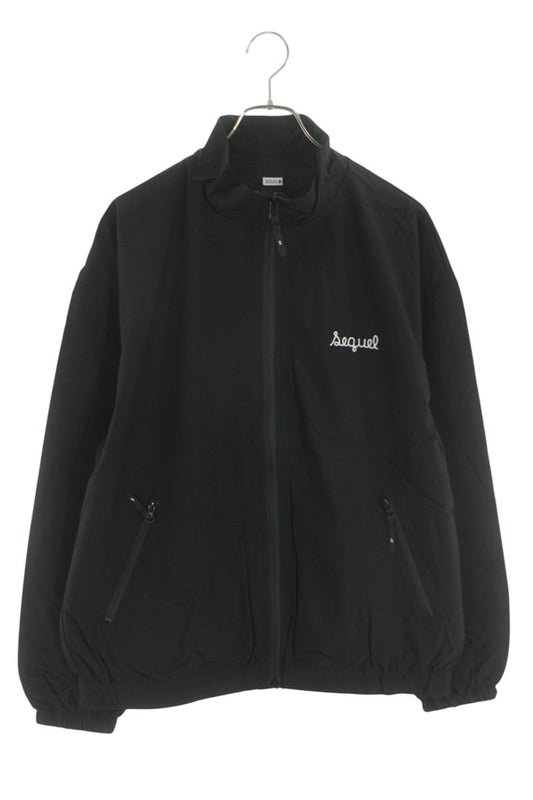 SEQUEL 25SS Black Logo Embroidered Nylon Jacket Size M