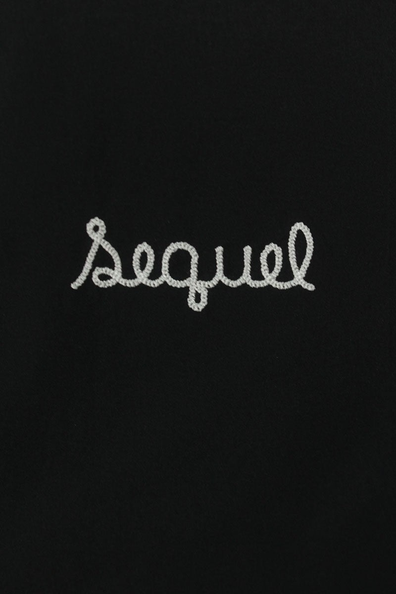 SEQUEL 25SS Black Logo Embroidered Nylon Jacket Size M