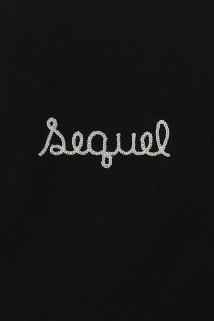SEQUEL 25SS Black Logo Embroidered Nylon Jacket Size M