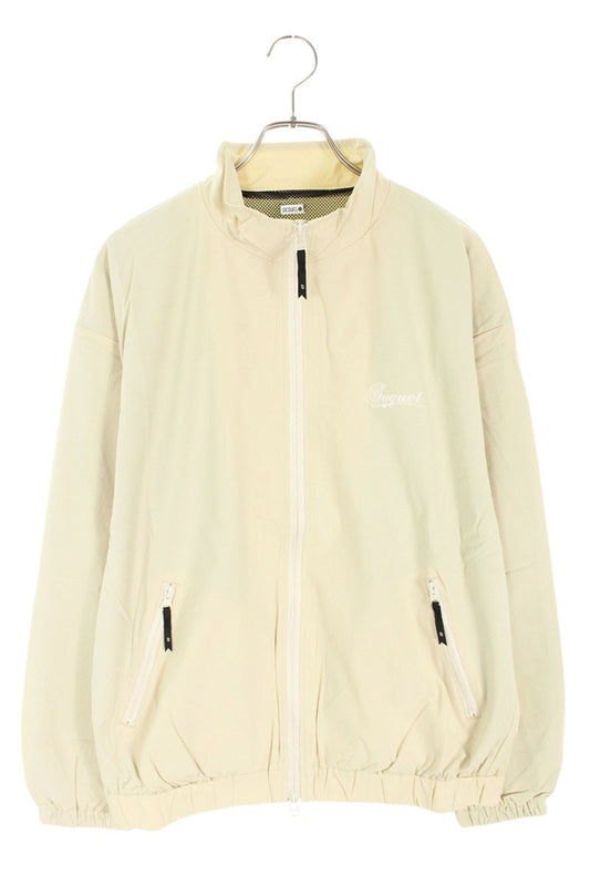 SEQUEL 24AW Beige Logo Embroidered Nylon Jacket Size S