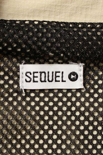 SEQUEL 24AW Beige Logo Embroidered Nylon Jacket Size S