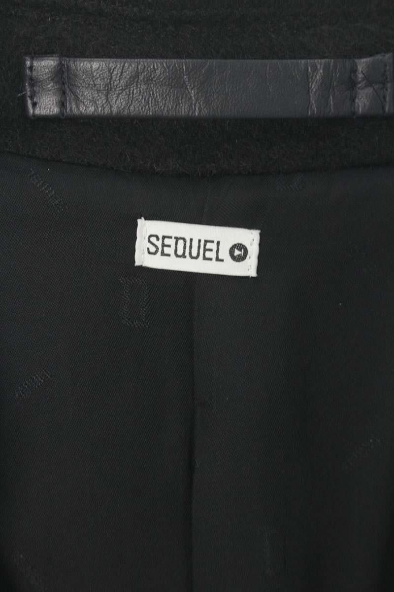 SEQUEL 24AW Black Alpaca Wool Chester Jacket Size M