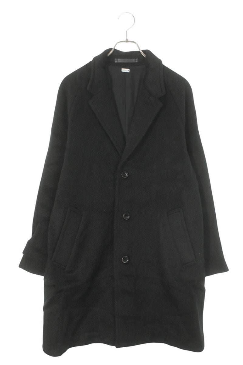 SEQUEL 24AW Black Alpaca Wool Chester Jacket Size XL