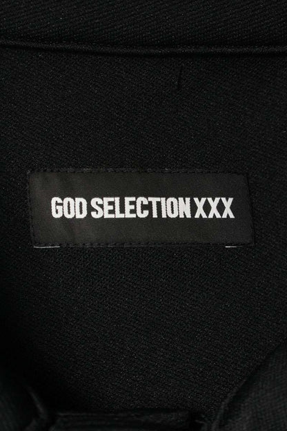 GOD SELECTION XXX Logo Patch Track Jacket Black Size M