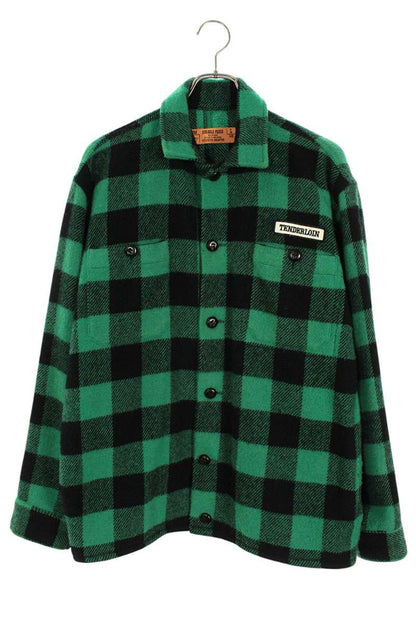 TENDERLOIN T-BUFFALO JKT Green/Black Check Wool Size L
