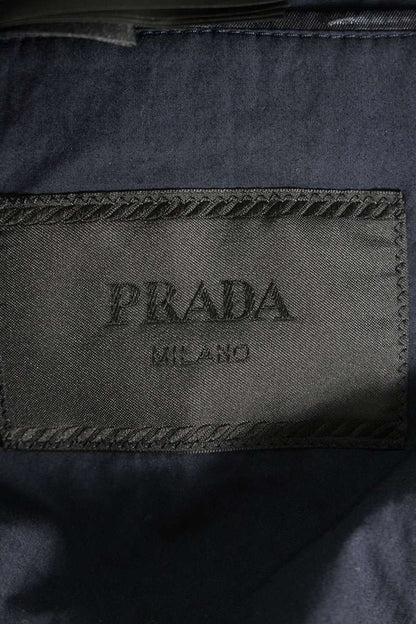 Prada Dark Navy Cotton Tailored Jacket Size S