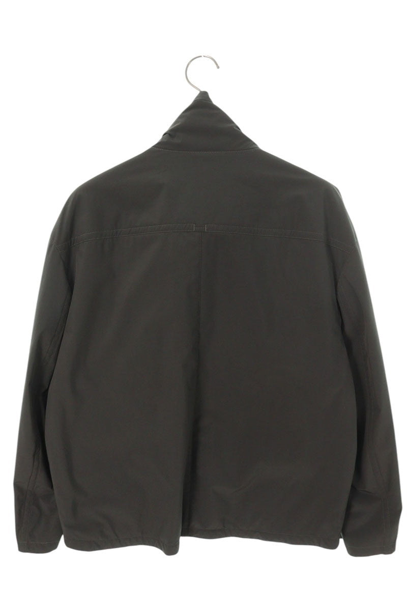 HERMES Lamb Leather Panel Nylon Jacket Multi Size S