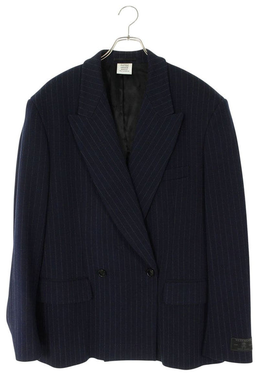 VETEMENTS 20AW DB Jersey Tailored Jacket Navy Size XS