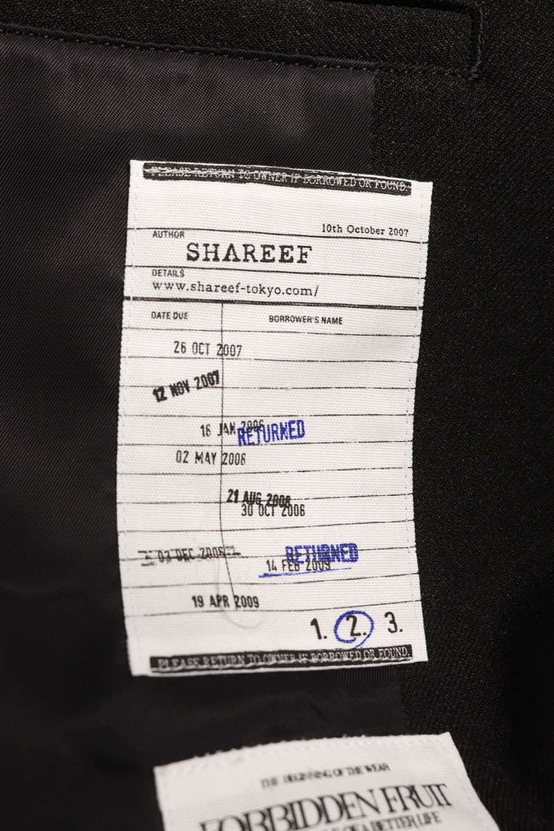 SHAREEF Double Breasted Tailored Jacket Black Size M