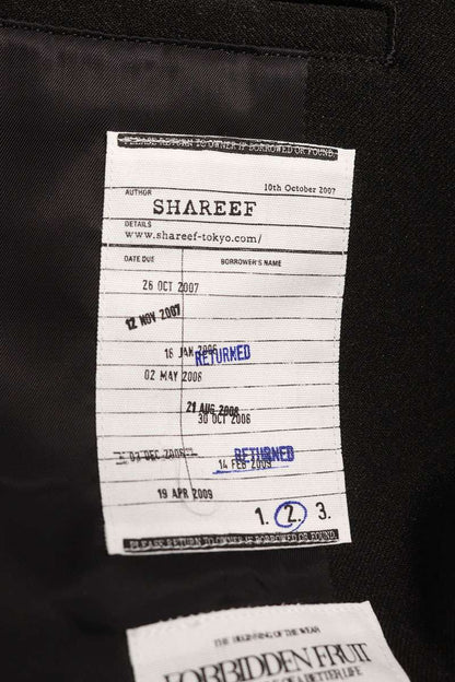 SHAREEF Double Breasted Tailored Jacket Black Size M