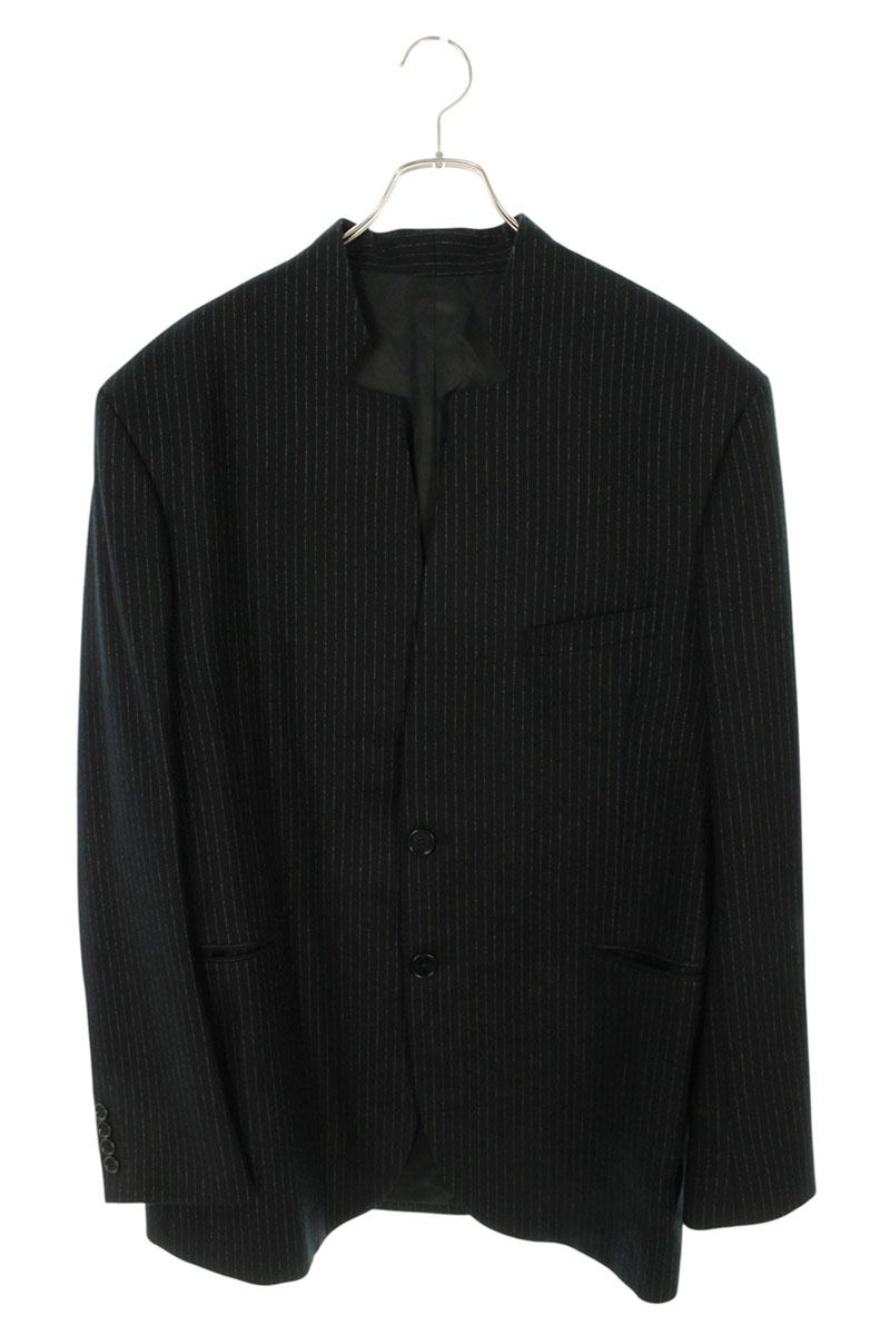 CELINE FW23 Stripe Boxy Wool Jacket Black Size XL