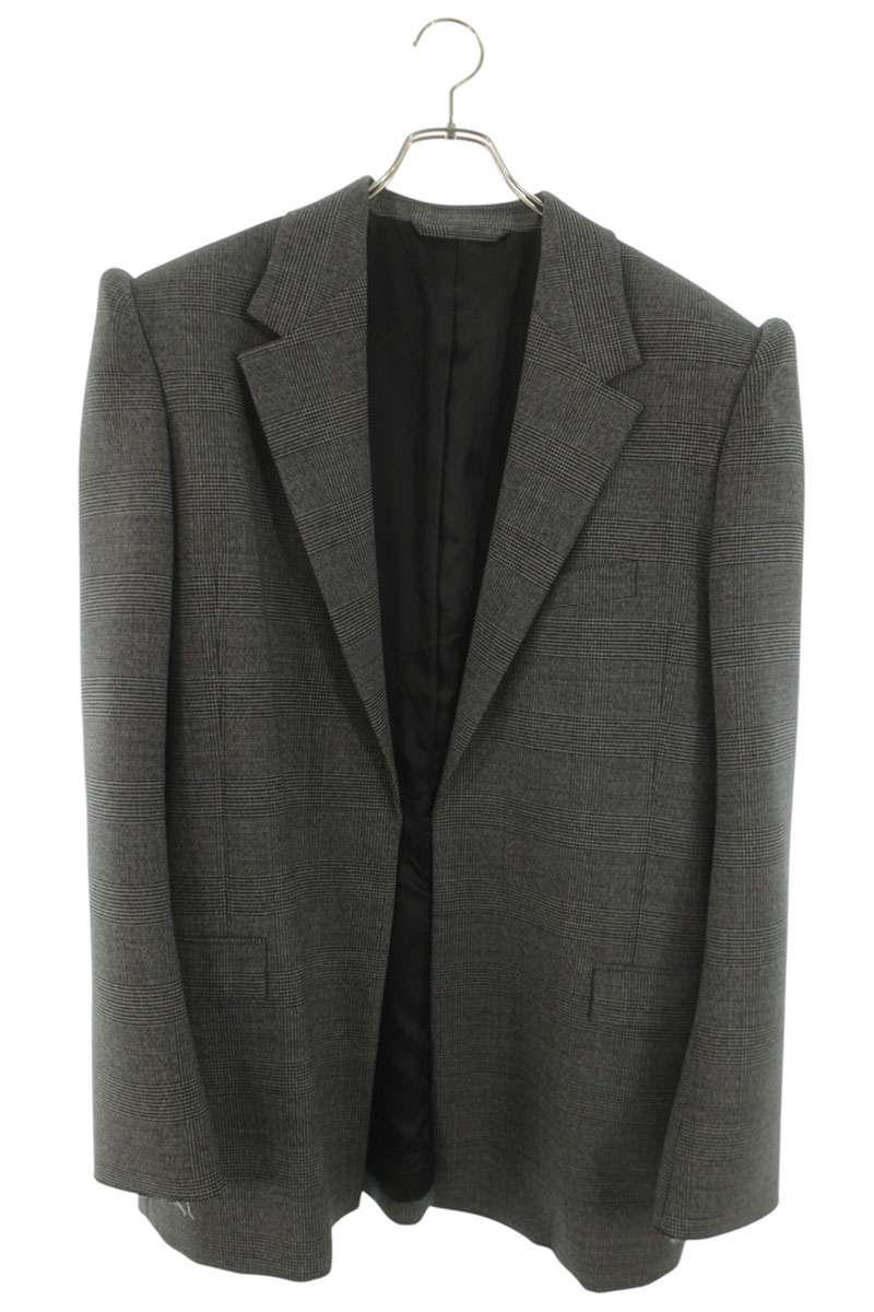 BALENCIAGA Notched Lapel Single Breasted Wool Jacket Size M
