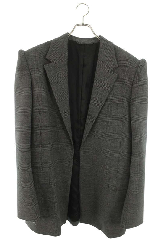 BALENCIAGA Notched Lapel Single Breasted Wool Jacket Size M