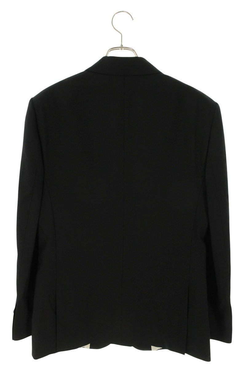 AMI 26SS Notched Lapel 1-Button Wool Jacket Black Size S