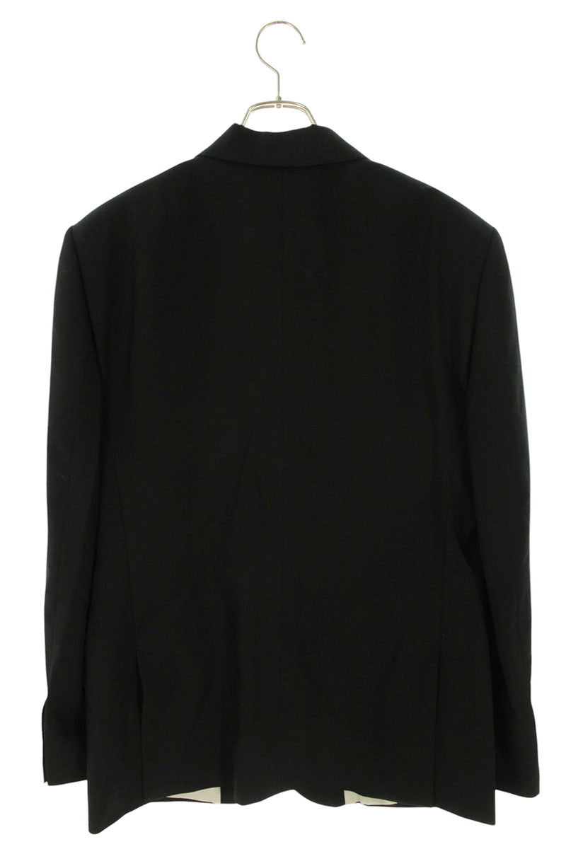 AMI 26SS Notched Lapel 1-Button Wool Jacket Black Size S