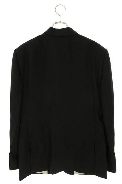 AMI 26SS Notched Lapel 1-Button Wool Jacket Black Size S