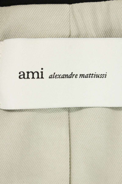 AMI 26SS Notched Lapel 1-Button Wool Jacket Black Size S