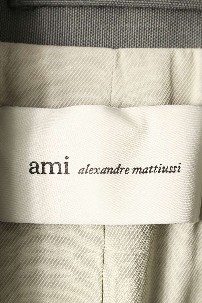 AMI Alexandre Mattiussi 26SS Wool DB Jacket Gray Size S