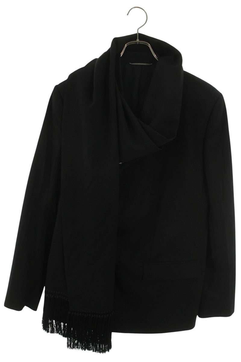 DIOR 20AW Wool Stole-Detail SB Blazer Black Size M